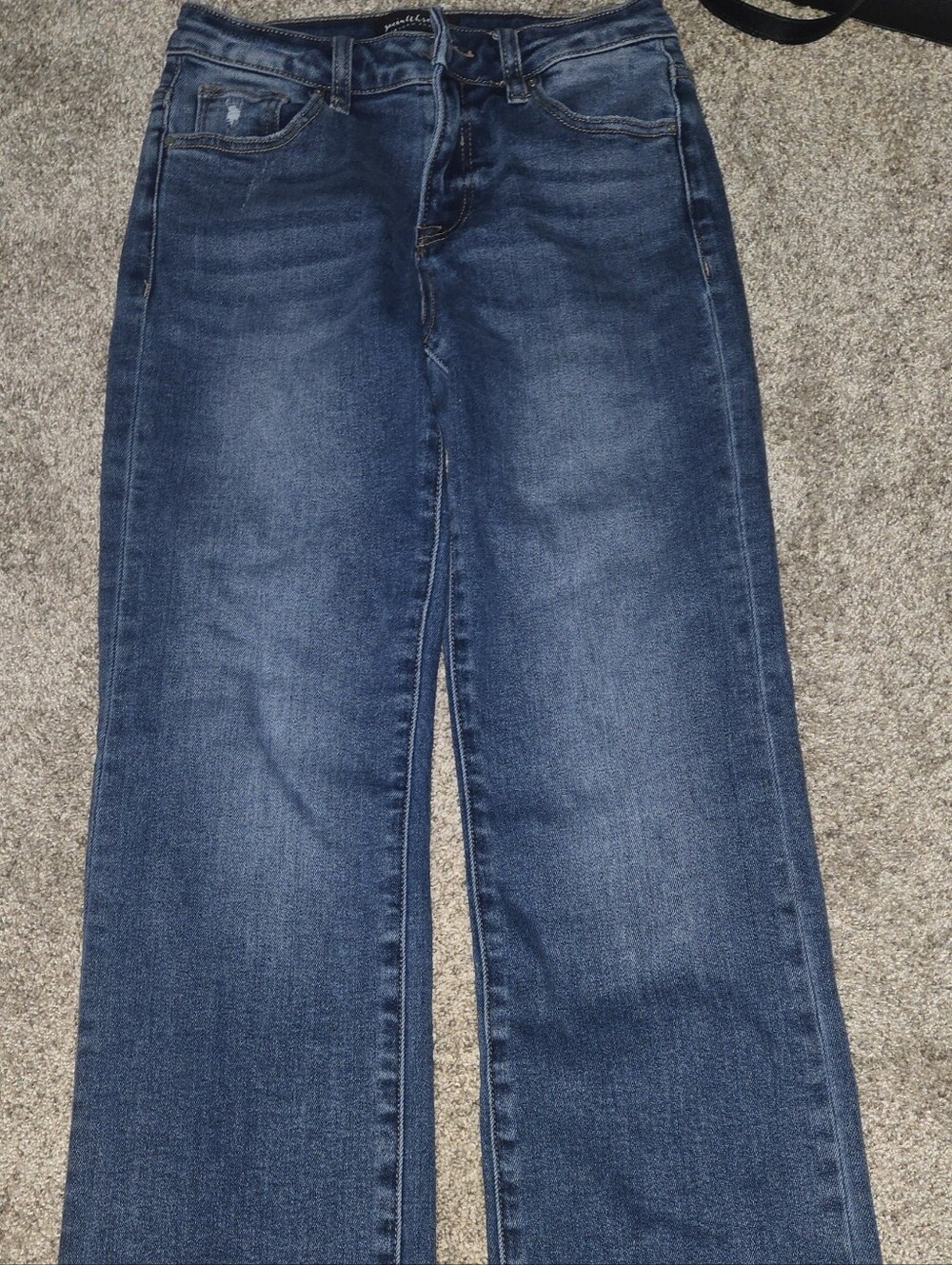Women's Classic Straight-Leg Risen Jeans - Dark Blue Size 26